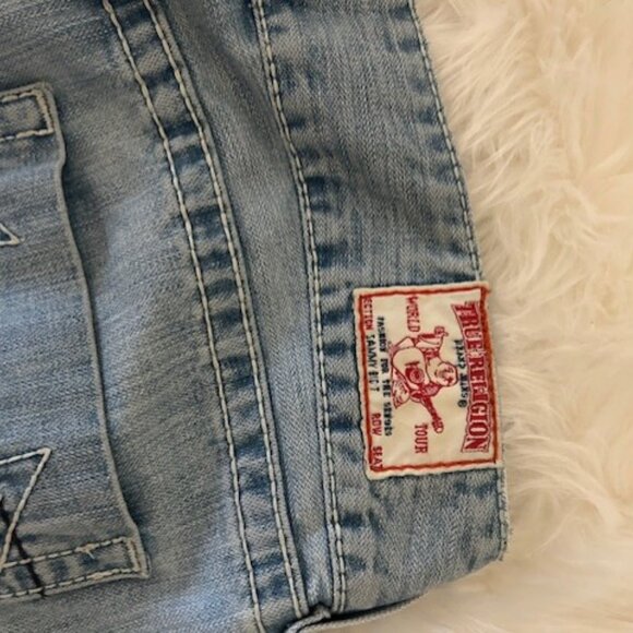 True Religion Sammy Crop Capris Light Blue 31 - Picture 6 of 6